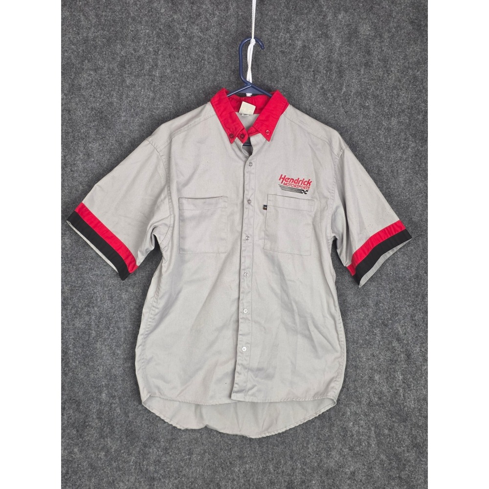 VTG Hendrick Motorsports Racing Pit Crew Button Up Short Sleeve Shirt Streetwear